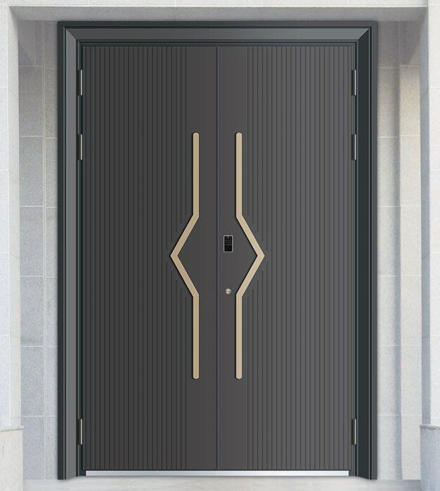 精雕鑄鋁門雙開門